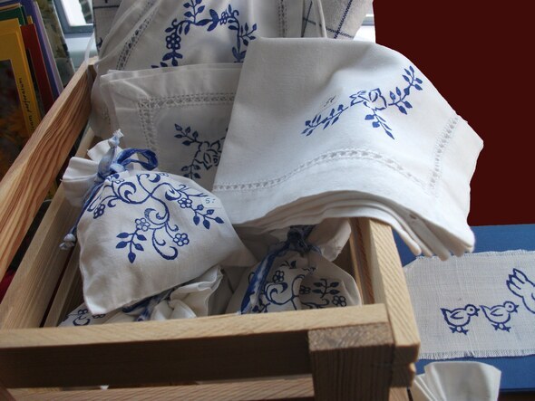 Blaudruck drucken mit Modeln